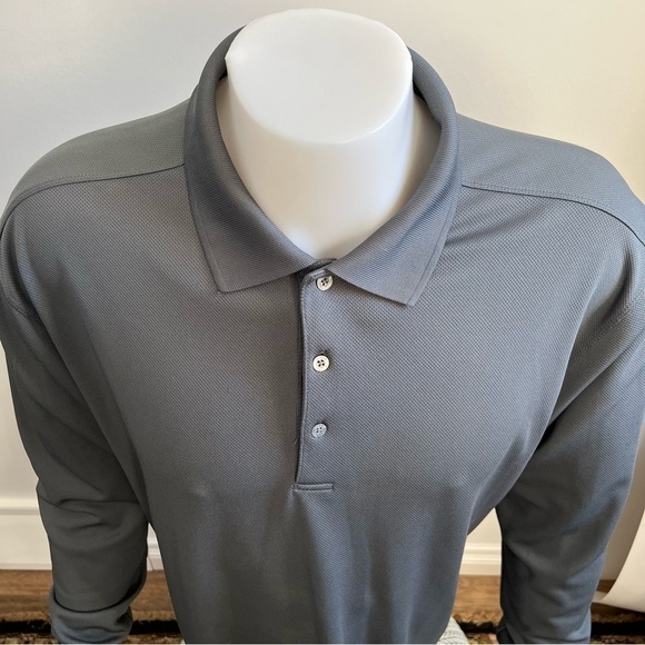 PGA Tour Long Sleeved Henley Polo Shirt - Picture 2 of 10